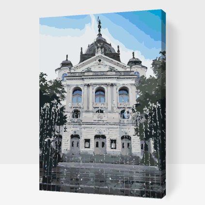 Paint by Number - Singing Fountain in Košice, Slovakia