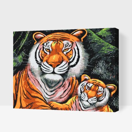 Paint by Number - Family of Tigers