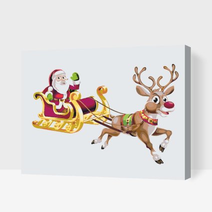Paint by Number - Santa Claus on his Sleigh