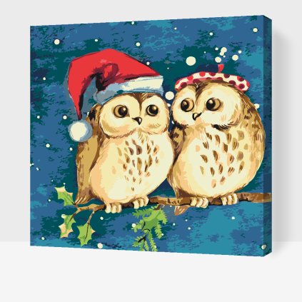 Paint by Number - Christmas Owls