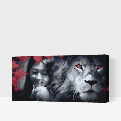 Paint by Number - Red Eyes Lion