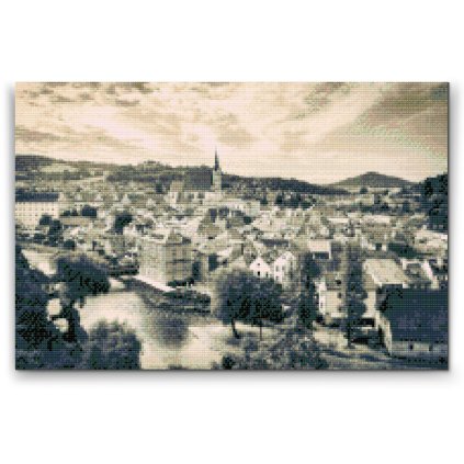 Diamond Painting - Cesky Krumlov in Shades of Grey
