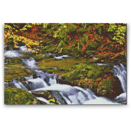 Diamond Painting - Szepit waterfall on a creek Hylaty, Poland