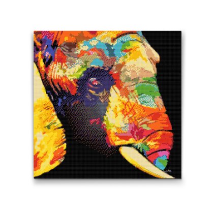 Diamond Painting - Colored Elephant