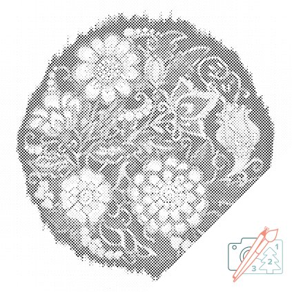 Dotting points - Mandala with Flowers