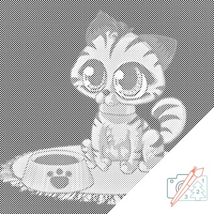 Dotting points - Kitty with Big Eyes