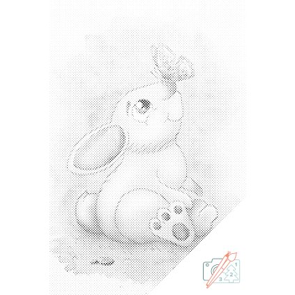 Dotting points - Rabbit with a Butterfly on his Nose