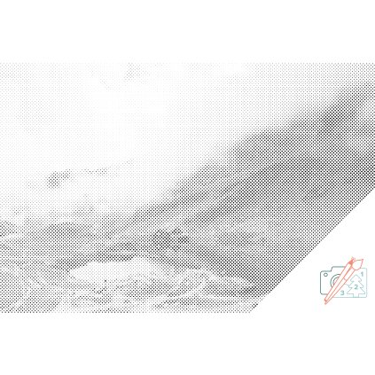 Dotting points - Lake Balea, Romania