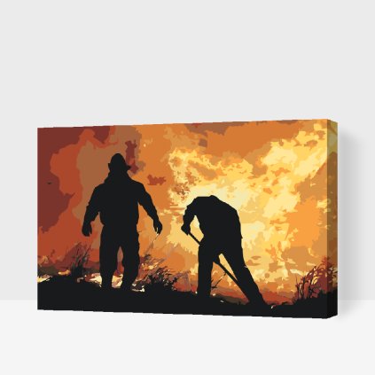 Paint by Number - Firefighters in Action