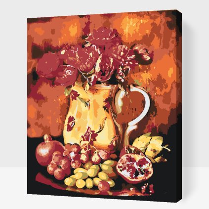 Paint by Number - Red Flowers and Fruits