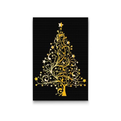 Diamantové malování - Hvězdnatý strom