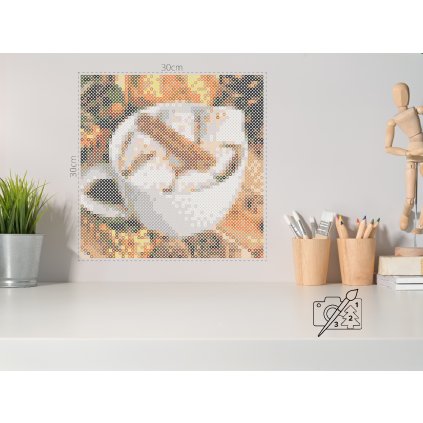 Zažehlovací korálky - Hrneček se skořicí