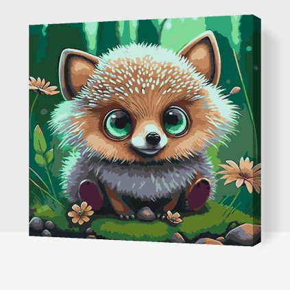 Paint by Number - Green-eyed hedgehog