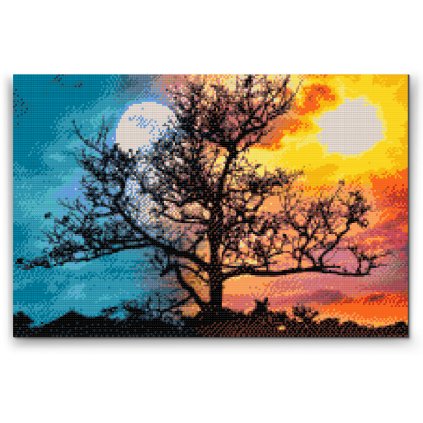 Diamond Painting - Moon and Sun