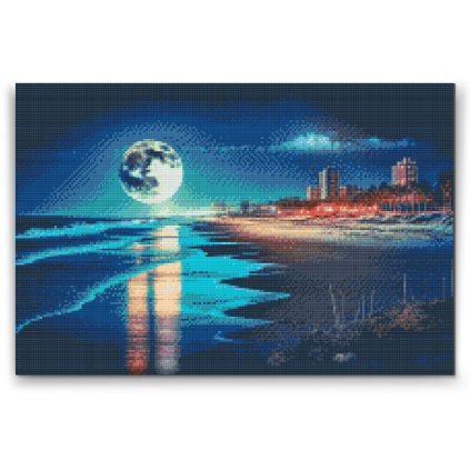 Diamond Painting - Full Moon on the Beach