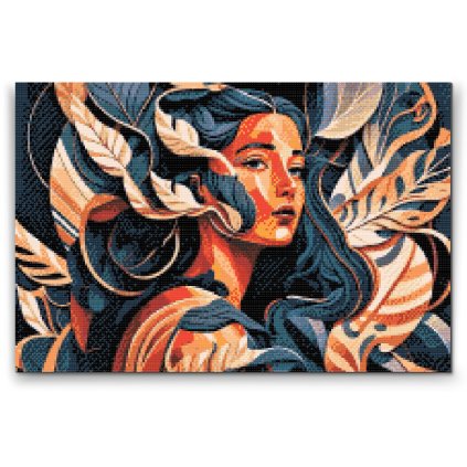 Diamond Painting - Woman Amongst in the Leaves