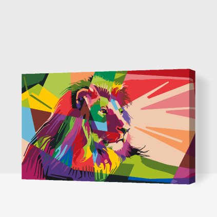 Paint by Number - Colorful Lion 2