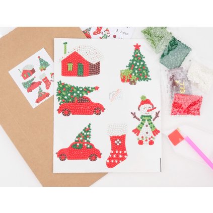 Diamond stickers - Christmas Cars