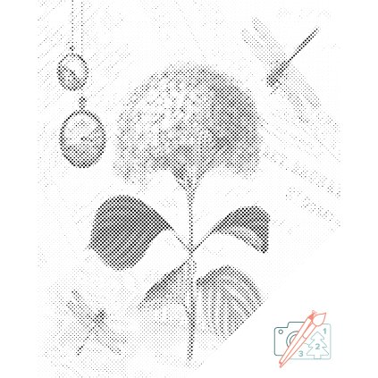 Dotting points - Hortensia and dragonflies