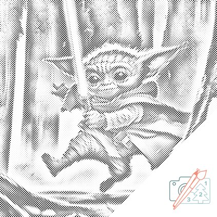 Dotting points - Baby Yoda