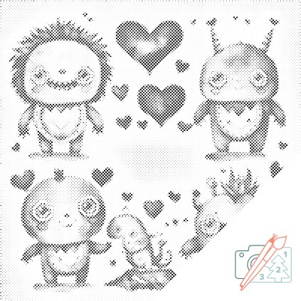 Dotting points - Monsters full of love