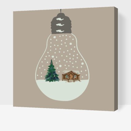 Paint by Number - Christmassy lightbulb