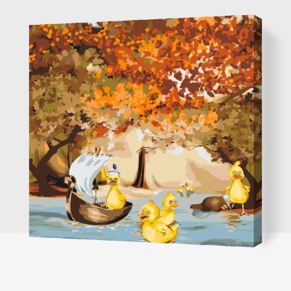Paint by Number - Ducklings on the Trip