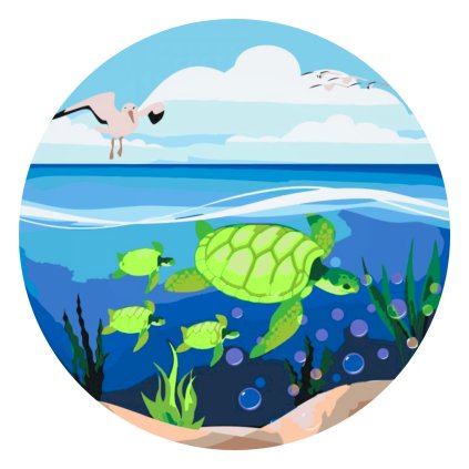 Paint by Number - Turtles in the Sea