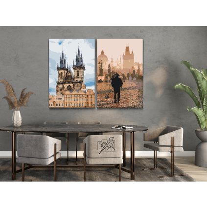 Malování podle čísel - Set Praha (sada 2ks)