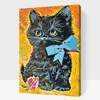 Paint by Number - Kitten with a Bow