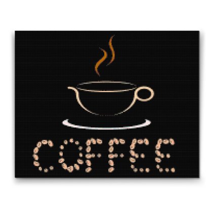 Diamantové malování - Kávová zrna Coffee