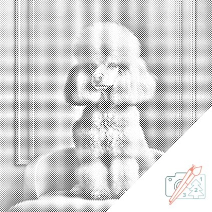 Tečkování - Růžový pudl