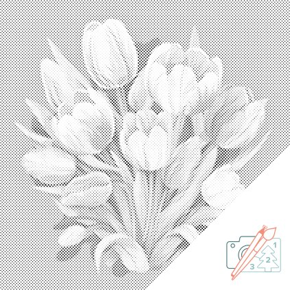 Tečkování - Kytice tulipánů