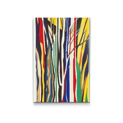 Diamantové malování - Abstraktní stromy v barvách