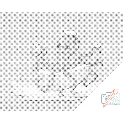 Tečkování - Chobotnice ve vaně