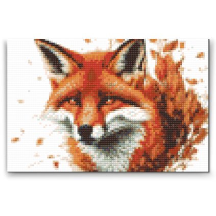 Diamantové malování - Liška s listím