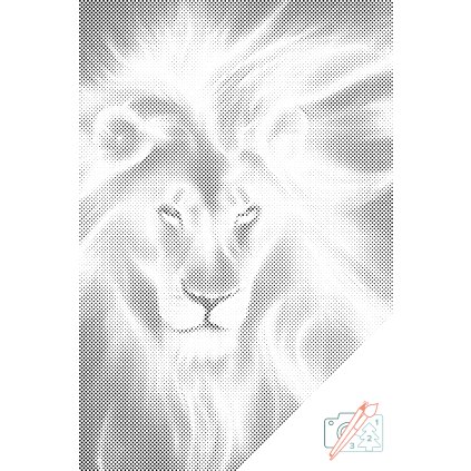 Tečkování - Modrý lev