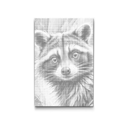 M2_Dotting_Points_-_Raccoon_in_shades_of_dark_turquoise