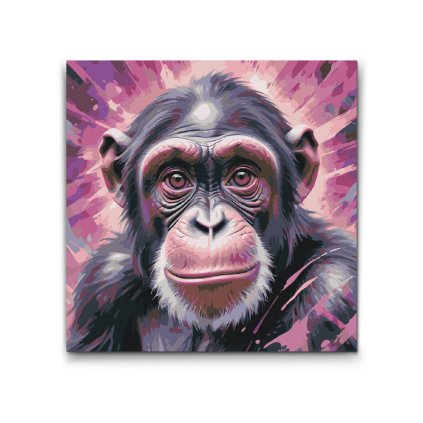 M2_Painting_by_Numbers_-_Chimpanzee_in_shades_of_pink