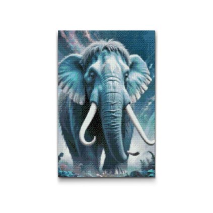 M2_Diamond_Paintings_-_Mammoth_in_shades_of_dark_turquoise