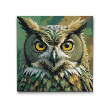 M2_Painting_by_Numbers_-_Owl_in_shades_of_muted_green