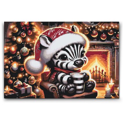 M2_Painting_by_Numbers_-_Christmas_zebra_and_a_cup_of_coffee