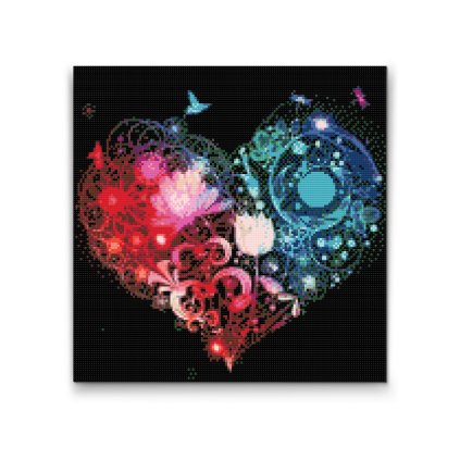 Diamond Painting - Flowered Heart
