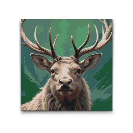 M2_Painting_by_Numbers_-_Reindeer_in_shades_of_muted_green