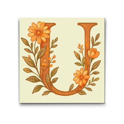 M2_Painting_by_Numbers_-_Letter_U_-_Floral_Pattern