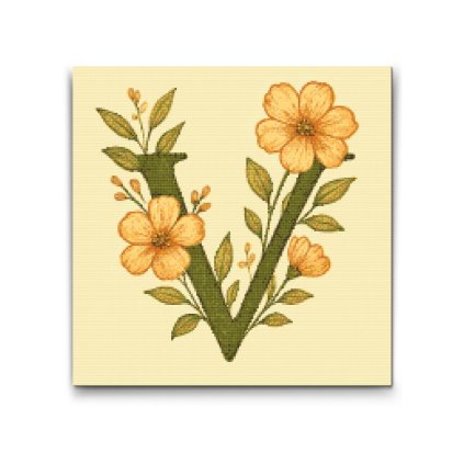 M2_Diamond_Paintings_-_Letter_V_-_Floral_Pattern