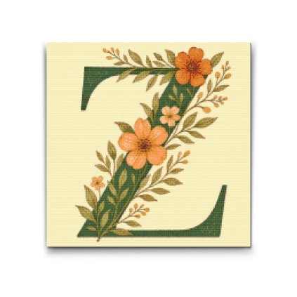 M2_Diamond_Paintings_-_Letter_Z_-_Floral_Pattern