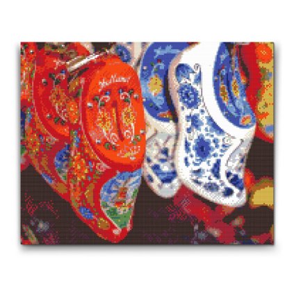 Broderie diamant - Sabots - Pays-Bas
