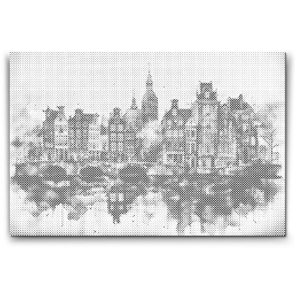 Pointillage - Dessin d'Amsterdam - Pays-Bas