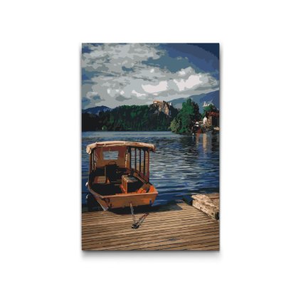 Peinture par numéros - Bateau sur le lac de Bled - Slovénie